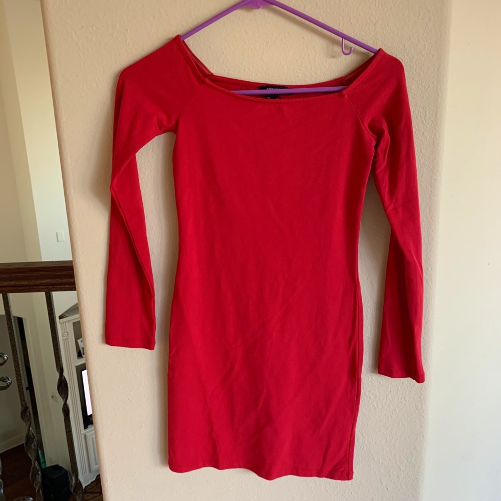 Red mini dress